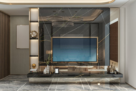 Wall Background Magic Transforming Your Living Room with Stunning Designsの写真素材