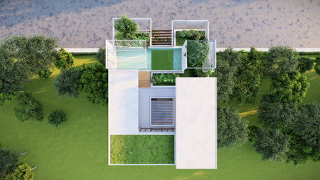 Constructing Dreams Photorealistic 3D Renderings of Residential Complexesの写真素材