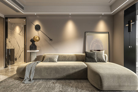 Luxury Living Room interior deisign with stairs and furniture sofa and much more