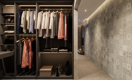 Luxury Retreat Creating a Modern and Serene wardrobe Sanctuaryの写真素材