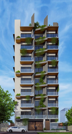 Exquisite Residences 3D Renderings of Luxury Apartment Buildingsの写真素材