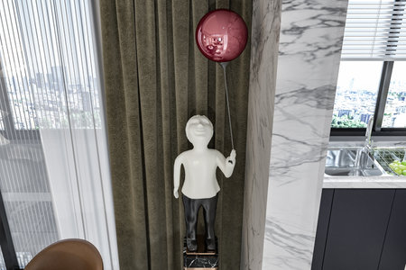 The Ultimate Guide to Luxury Living Room Interior Design with a statueの写真素材