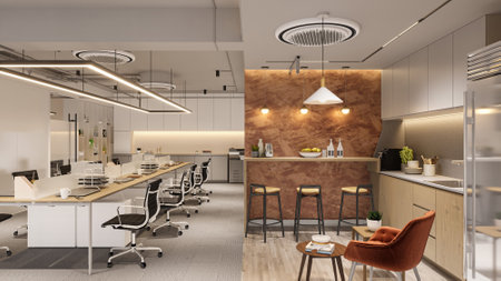 Sustainable Office Spaces Designing for Environmental Responsibilityの写真素材