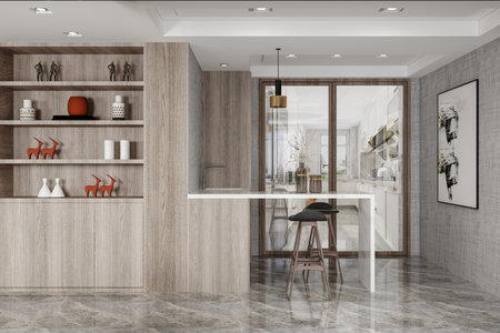 dining area design for a modern living room and empty space decoration ideas smart livingの写真素材