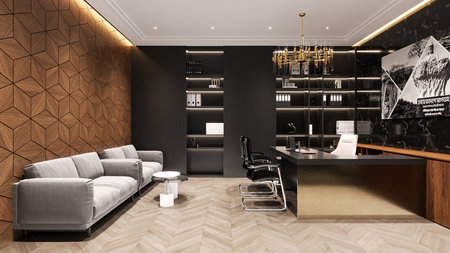 Maximizing Space and Comfort with Smart Office Interior Designの写真素材