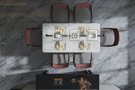 Home dining space design with a luxury table and chair design and placement