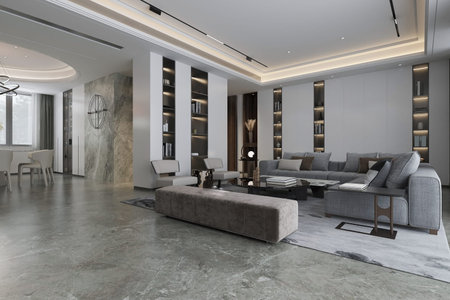 Elegant and Modern Living Room Interior Design Luxurious Furniture for a Luxury Apartment