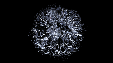 3D rendering, Water splash explode from center around itself. hight resulotion for elementの写真素材