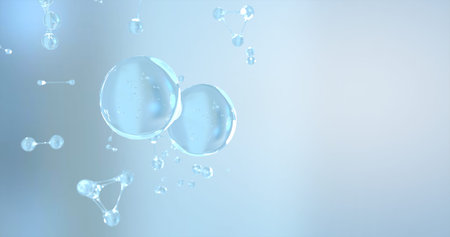 Abstract background with molecules. 3d rendering, 3d illustration.