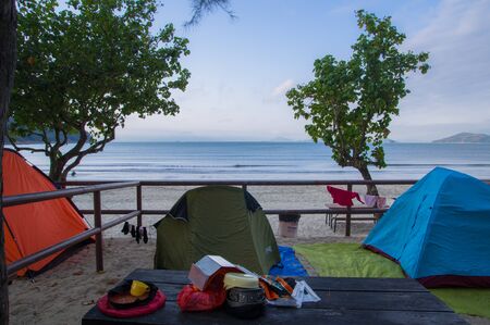 Tent on the beachのeditorial素材