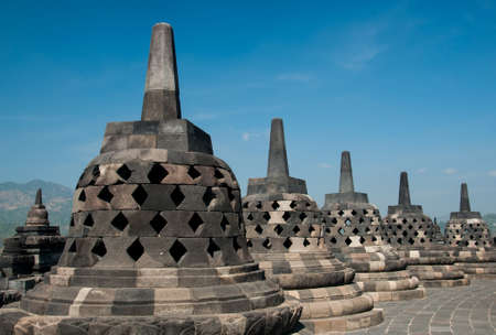 Borobudur stupa, indonesiaの写真素材