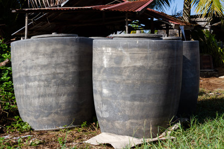Traditionally barrel use in Indonesia to collect and keep water from the rain for daily usage. Its...