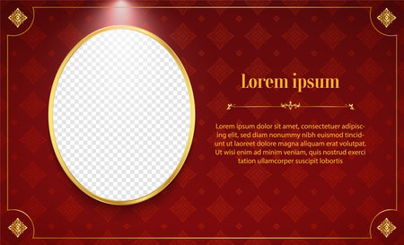 Template thai pattern background for greeting card, advertising, web site, flyers, posters with modern line Thai pattern traditional concept. Perfect realisticのイラスト素材