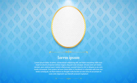 Template thai pattern background for greeting card, advertising, web site, flyers, posters with modern line Thai pattern traditional concept. Perfect realisticのイラスト素材