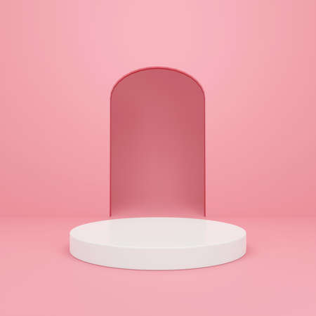 Valentine display podium minimal for product backdrop. 3d rendering.の写真素材