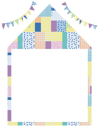 Patchwork house frame