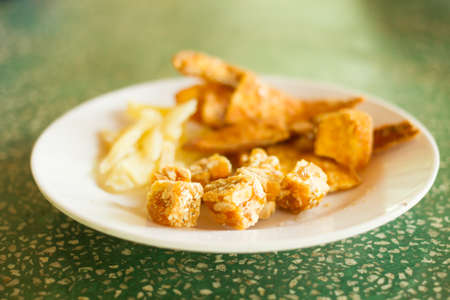 offering landscape in Thailand Bangkok temple.の写真素材