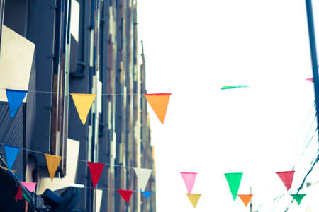 offering landscape in Thailand Bangkok temple.の写真素材