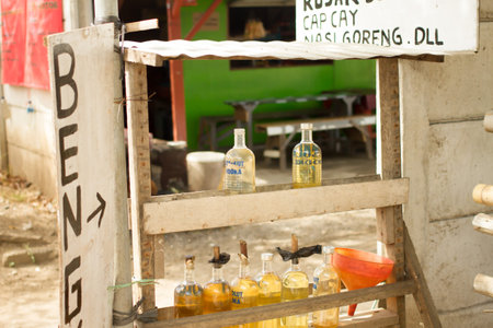 gasoline on a tree box.のeditorial素材