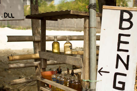 gasoline on a tree box.のeditorial素材