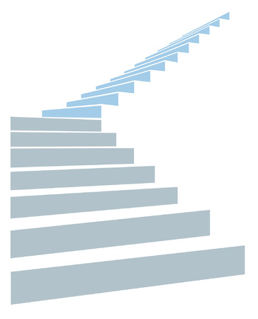 stair as a symbol of height is in infographicのイラスト素材