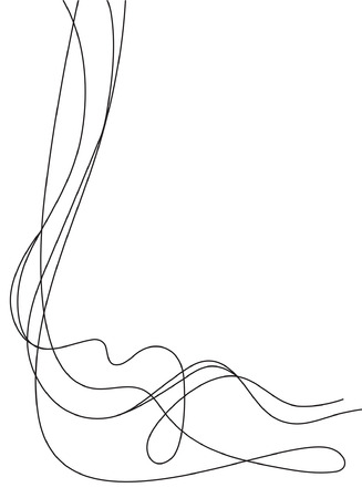 Elegant decorative vignette on a white backgroundのイラスト素材