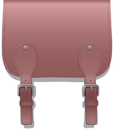 Leather small straps with buckles on a white backgroundのイラスト素材