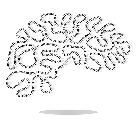 A brain of man is a logical programmable blockのイラスト素材