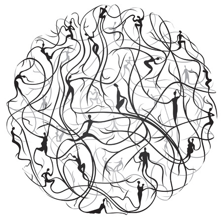 People-neurons or model of human communicationsのイラスト素材