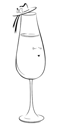 wine is the refined enigmatic drinkのイラスト素材