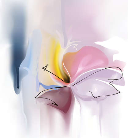 Flower executed in style of water-colour pictureのイラスト素材