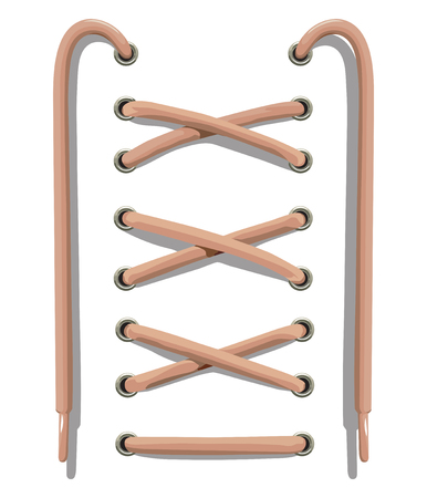 Beige lacing on a white backgroundのイラスト素材