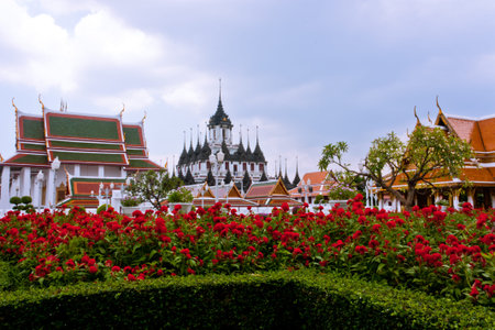 Temple are in Bangkok Ratchadamnoen Rd row 