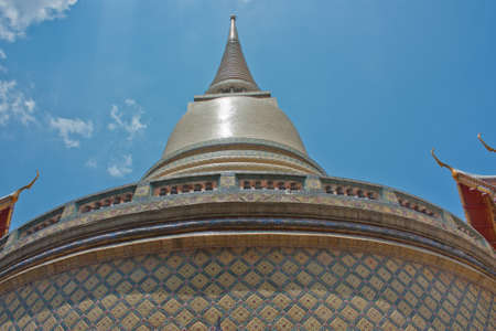 location pagoda in a temple of Bangkok ,Thailandの写真素材
