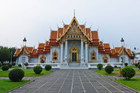 The Benchamabophit  The temple is beautiful and one of Bangkok Thailandの写真素材