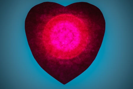 Pink heart in the middle with a light heart の写真素材