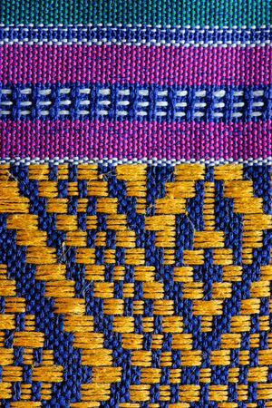 Patterns of fabric woven in the Northeast of Thailand の写真素材