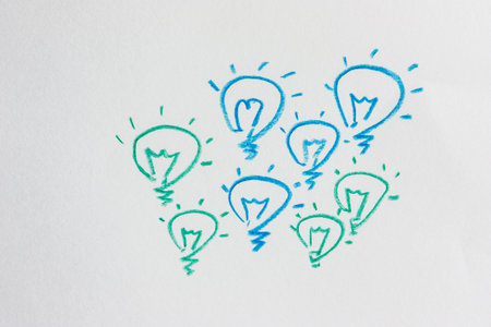 Ideas, light bulb two colors 