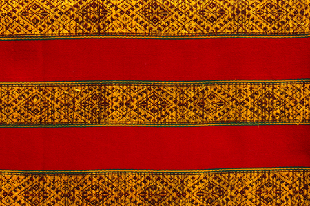 pattern hand-woven fabrics from Thailand in the north of Thailand の写真素材