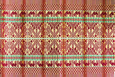 pattern hand-woven fabrics from Thailand in the north of Thailand の写真素材