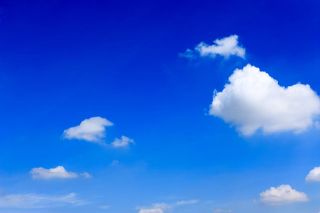 blue sky with  little cloud little white