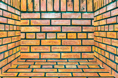 Brick texture background  old  with wallpaper patternの写真素材