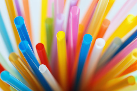 Background pattern multi Color flexible straws