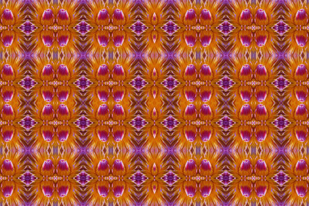 Flowers pollen pink and yellow,  pattern seamless background