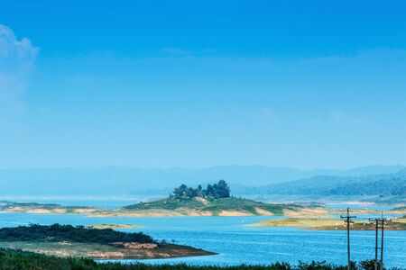 landscape  tropical  with a river in rural areasの写真素材
