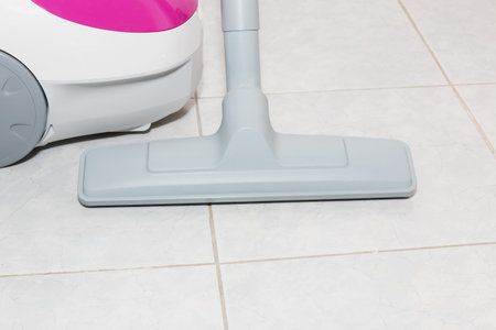 Brush head Vacuum cleaners on tile floors.の写真素材