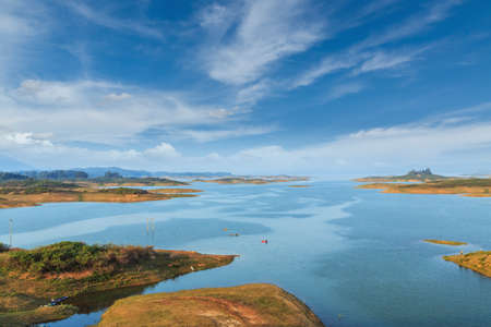 Lake landscape  in summerの写真素材