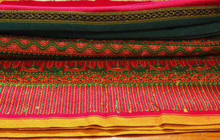 Craftsmanship thai striped sarong ,Colorful pattern beautiful