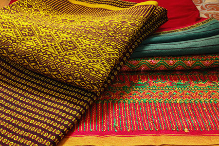 Craftsmanship thai striped sarong ,Colorful pattern beautiful