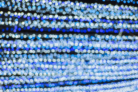 Blurred abstract background lights, in a beautiful Christmas night